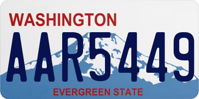 WA license plate AAR5449