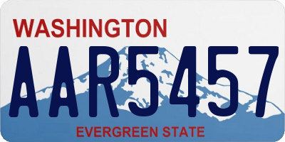 WA license plate AAR5457