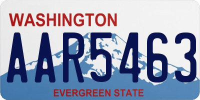 WA license plate AAR5463
