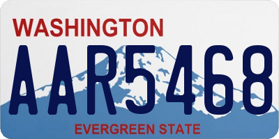 WA license plate AAR5468
