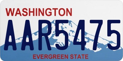 WA license plate AAR5475