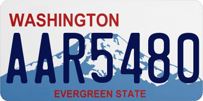 WA license plate AAR5480