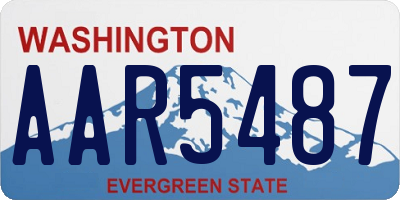 WA license plate AAR5487