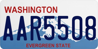 WA license plate AAR5508