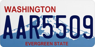WA license plate AAR5509