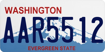 WA license plate AAR5512