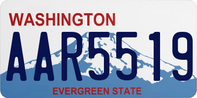 WA license plate AAR5519