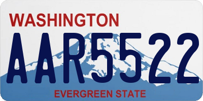 WA license plate AAR5522
