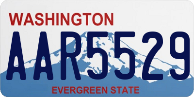 WA license plate AAR5529