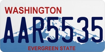 WA license plate AAR5535