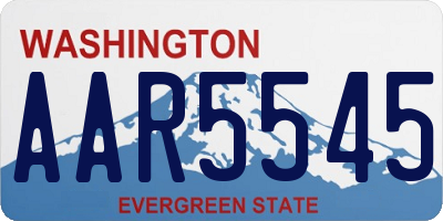 WA license plate AAR5545