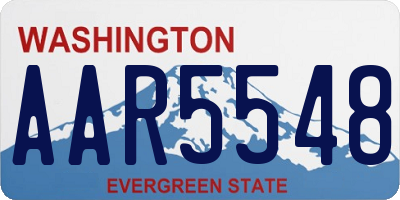 WA license plate AAR5548