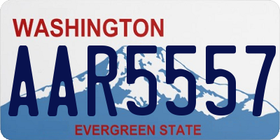 WA license plate AAR5557