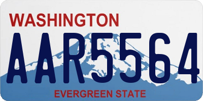 WA license plate AAR5564