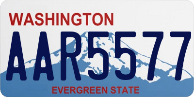 WA license plate AAR5577