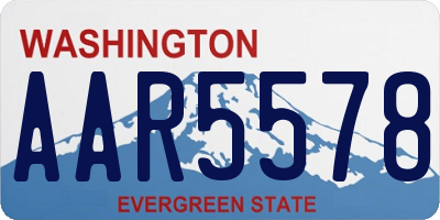 WA license plate AAR5578