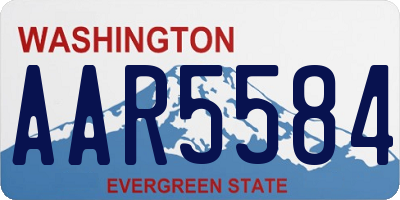 WA license plate AAR5584