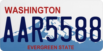 WA license plate AAR5588