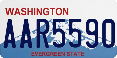 WA license plate AAR5590