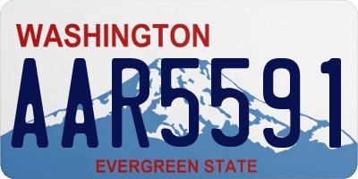 WA license plate AAR5591