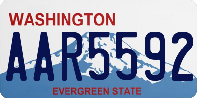 WA license plate AAR5592