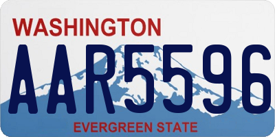 WA license plate AAR5596