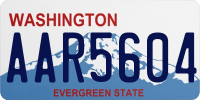 WA license plate AAR5604