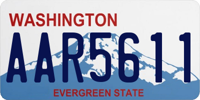 WA license plate AAR5611