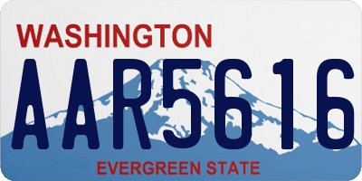 WA license plate AAR5616