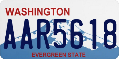 WA license plate AAR5618