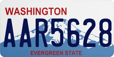 WA license plate AAR5628