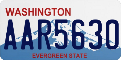 WA license plate AAR5630