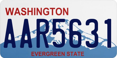 WA license plate AAR5631