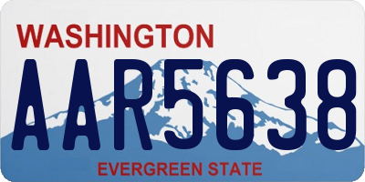 WA license plate AAR5638