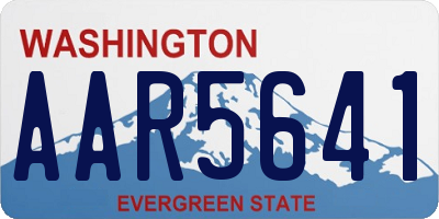 WA license plate AAR5641