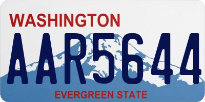 WA license plate AAR5644