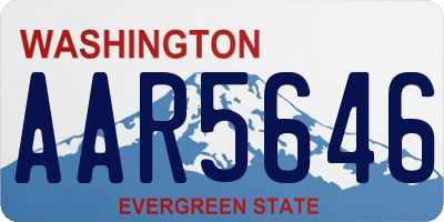 WA license plate AAR5646