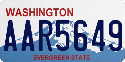 WA license plate AAR5649