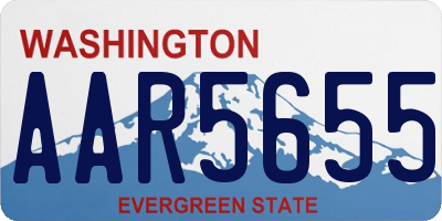 WA license plate AAR5655