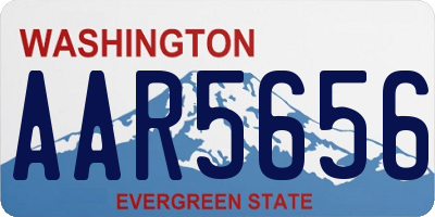 WA license plate AAR5656