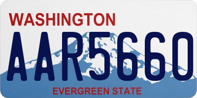 WA license plate AAR5660