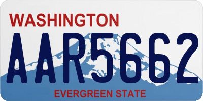 WA license plate AAR5662