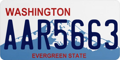 WA license plate AAR5663