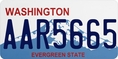 WA license plate AAR5665