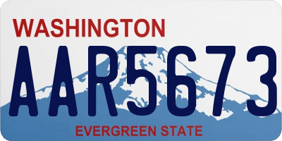 WA license plate AAR5673