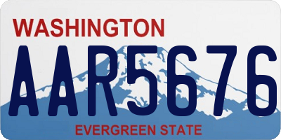 WA license plate AAR5676