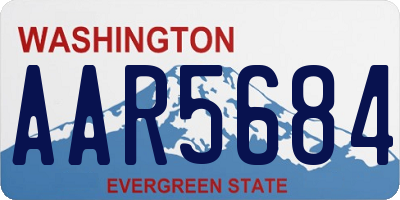 WA license plate AAR5684