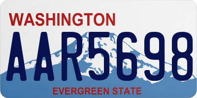 WA license plate AAR5698