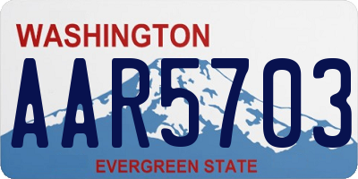 WA license plate AAR5703