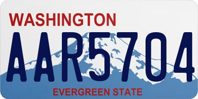 WA license plate AAR5704